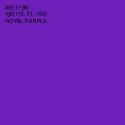 #6E1FB9 - Royal Purple Color Image