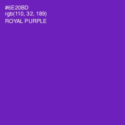 #6E20BD - Royal Purple Color Image