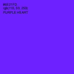 #6E21FD - Purple Heart Color Image