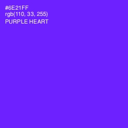 #6E21FF - Purple Heart Color Image