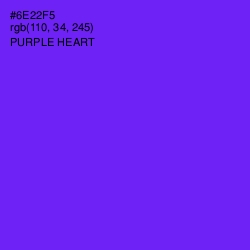 #6E22F5 - Purple Heart Color Image