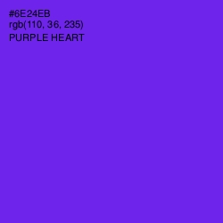 #6E24EB - Purple Heart Color Image