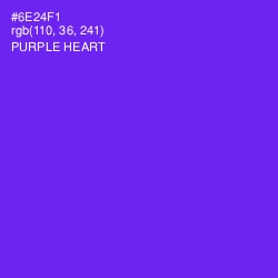 #6E24F1 - Purple Heart Color Image