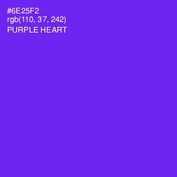 #6E25F2 - Purple Heart Color Image