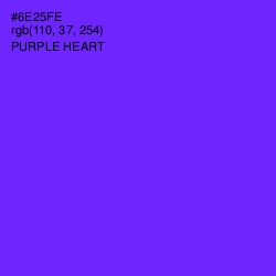 #6E25FE - Purple Heart Color Image