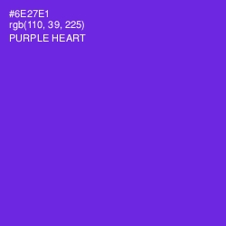 #6E27E1 - Purple Heart Color Image