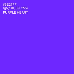 #6E27FF - Purple Heart Color Image