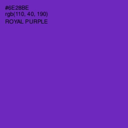 #6E28BE - Royal Purple Color Image