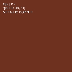 #6E311F - Metallic Copper Color Image