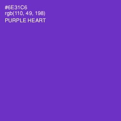 #6E31C6 - Purple Heart Color Image