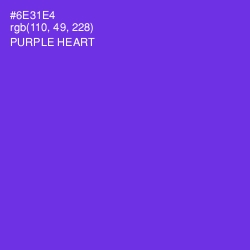 #6E31E4 - Purple Heart Color Image