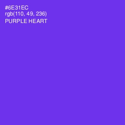 #6E31EC - Purple Heart Color Image