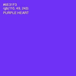 #6E31F3 - Purple Heart Color Image