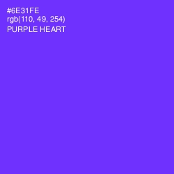 #6E31FE - Purple Heart Color Image