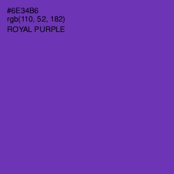 #6E34B6 - Royal Purple Color Image