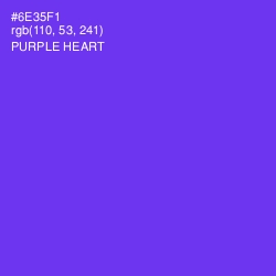 #6E35F1 - Purple Heart Color Image