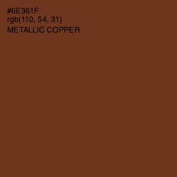 #6E361F - Metallic Copper Color Image