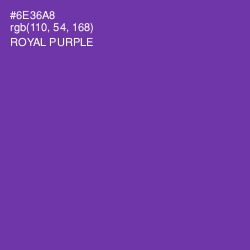 #6E36A8 - Royal Purple Color Image