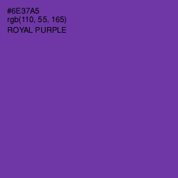 #6E37A5 - Royal Purple Color Image