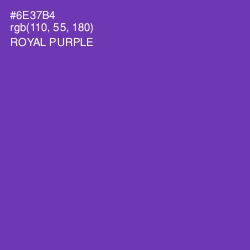 #6E37B4 - Royal Purple Color Image