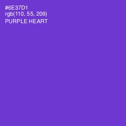 #6E37D1 - Purple Heart Color Image