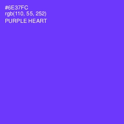 #6E37FC - Purple Heart Color Image