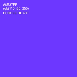 #6E37FF - Purple Heart Color Image
