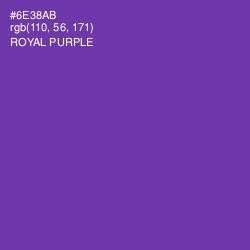 #6E38AB - Royal Purple Color Image