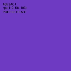 #6E3AC1 - Purple Heart Color Image