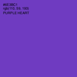 #6E3BC1 - Purple Heart Color Image