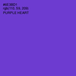 #6E3BD1 - Purple Heart Color Image