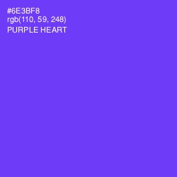 #6E3BF8 - Purple Heart Color Image