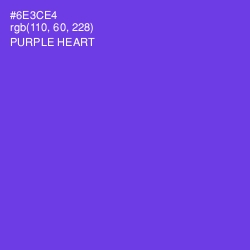 #6E3CE4 - Purple Heart Color Image