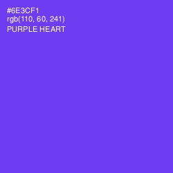 #6E3CF1 - Purple Heart Color Image