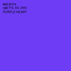 #6E3CF4 - Purple Heart Color Image