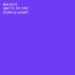 #6E3CF5 - Purple Heart Color Image