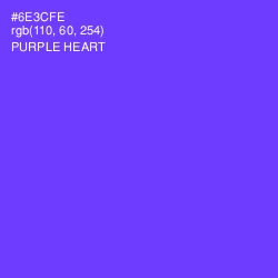 #6E3CFE - Purple Heart Color Image