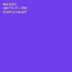 #6E3DEC - Purple Heart Color Image