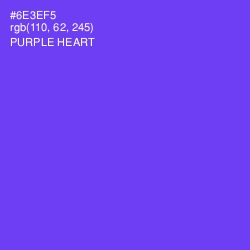 #6E3EF5 - Purple Heart Color Image