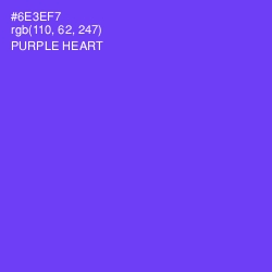 #6E3EF7 - Purple Heart Color Image