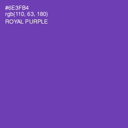 #6E3FB4 - Royal Purple Color Image
