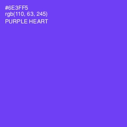 #6E3FF5 - Purple Heart Color Image
