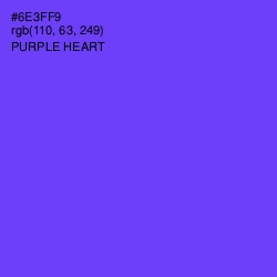 #6E3FF9 - Purple Heart Color Image