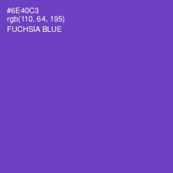 #6E40C3 - Fuchsia Blue Color Image