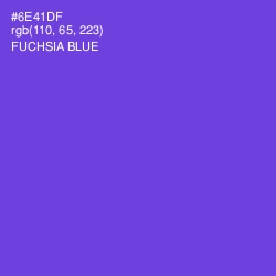#6E41DF - Fuchsia Blue Color Image