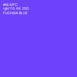 #6E42FC - Fuchsia Blue Color Image