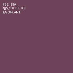 #6E435A - Eggplant Color Image