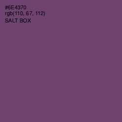 #6E4370 - Salt Box Color Image