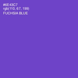 #6E43C7 - Fuchsia Blue Color Image
