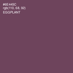 #6E445C - Eggplant Color Image